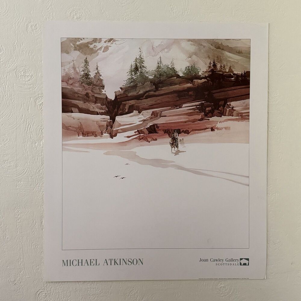 Michael Atkinson Poster Print Joan Cawley Gallery Signed 29x25” Spring Thaw 1985